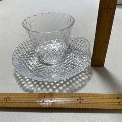 新品ティーカップ皿付き北一硝子