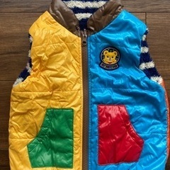 【美品】ミキハウス  中綿ボアベスト80