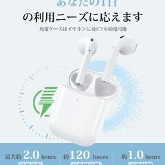 【新品・未使用】Bluetooth Hi-Fi高音質 ワイヤレスイヤフォンの画像