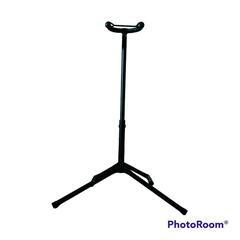 ブルーのギター＋カバー＋スタンドの画像