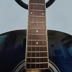 ブルーのギター＋カバー＋スタンドの画像