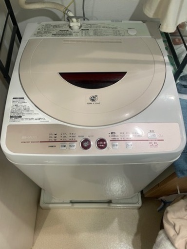 【引き渡し者決定】シャープ　洗濯機　5.5kg(希望あれば洗剤付けます)