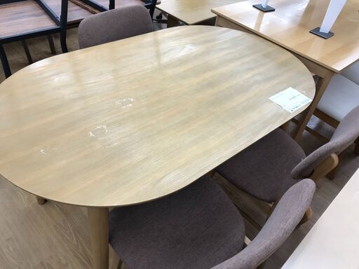 ★ジモティ割あり★  ダイニングテーブル3人用 茶 H81×W135×D70 クリーニング済み KJ1154