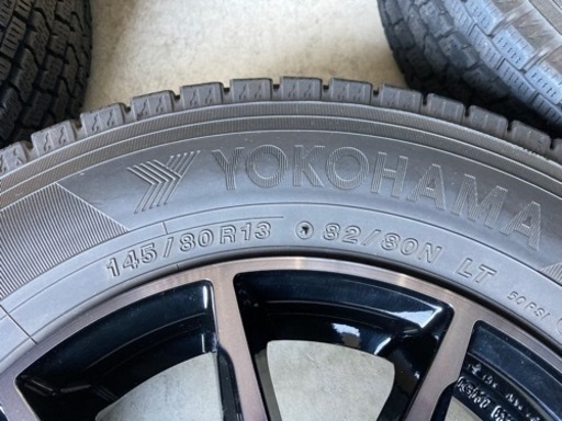 エブリィなどチョイ上げ用 スタッドレスタイヤ ホイール4本セット 145/80R13