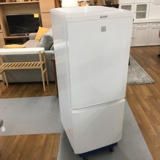 S175 三菱 【右開き】146L 2ドアノンフロン冷蔵庫 keyword キーワードホワイト MR-P15EC-KW ⭐動作確認済 ⭐クリーニング済