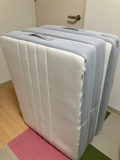 IKEA RAUDSAND ラウドサンド 折りたたみマットレス 90x200 cm 2枚セット売り