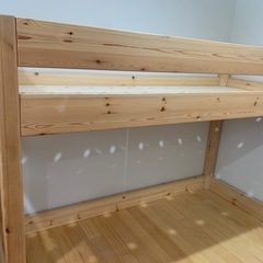 木製ロフトベッド 無印良品 人気の無印良品(MUJI)のオーク材セミシングルハイベッド