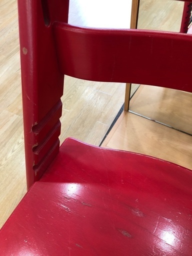 STOKKE トリップトラップチェア 1人掛け　レッド　現行モデル　キズ、ハガレ有