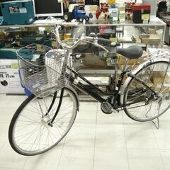 自転車 27インチ 6段変速 ママチャリ ブラック 黒色 COCO ILU Shines