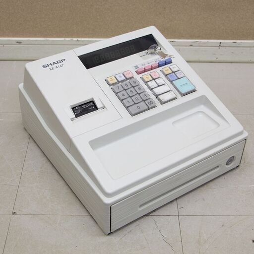 シャープ 電子レジスタ 8部門 ホワイト系 XE-A147-W 店舗用 (J1170aaxY)