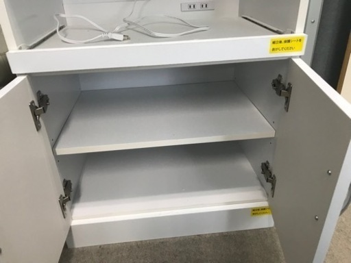 LOWYA 食器棚 キッチンボード レンジボード 程度良好 分割タイプ