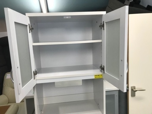 LOWYA 食器棚 キッチンボード レンジボード 程度良好 分割タイプ