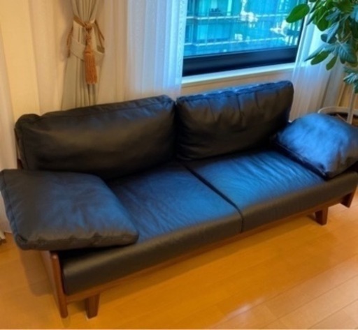 【高級美品】ソファ　二人がけ　レザー