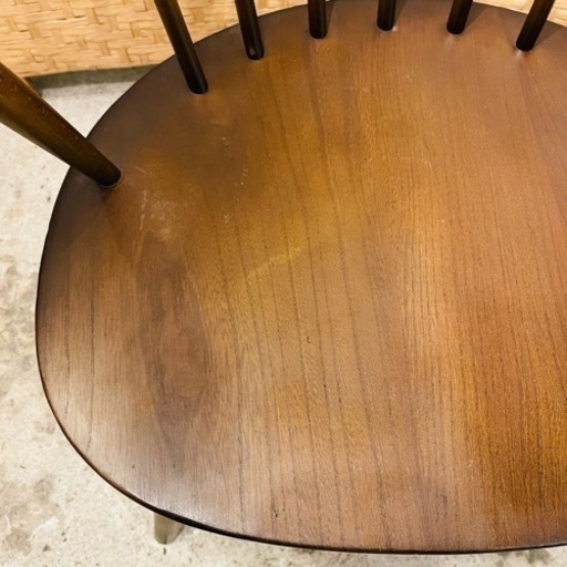 【売約済み】　② アーコール　ERCOL スモーカーズチェア　カウホーンチェア　ダイニングチェア　ラウンジチェア　英国　ビンテージ　ア