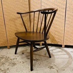 【売約済み】　② アーコール　ERCOL スモーカーズチェア　カウホーンチェア　ダイニングチェア　ラウンジチェア　英国　ビンテージ　アンティーク　1957-1976 アームチェア　希少　レア　人気　イギリスの画像