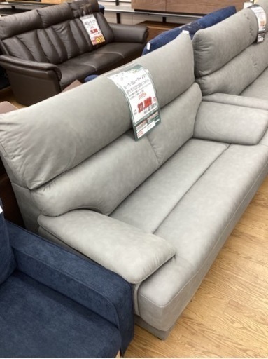 KL-97【新入荷　アウトレット】ルーカ　3シーターソファ　グレー