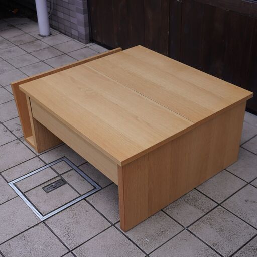 MORITA(モリタインテリア工業)のTono(トーノ)リビングテーブルです。昇降式の天板で高さ調整可能な在宅ワークなどにぴったりなロ
