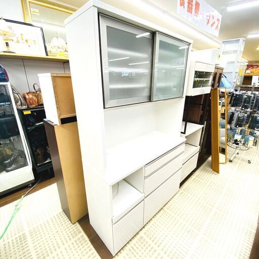 1/2スイートデコレーション 食器棚 ARTHUR ホワイト 120OP 家具
