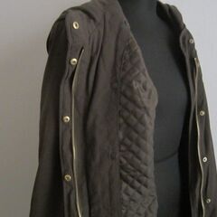 ライナー付き　フード付きコート　LL　モカの画像