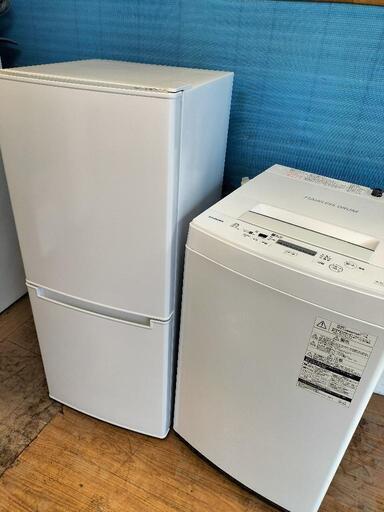 只今、商談中となっております。新生活家電お買い得セットNo㉗ ニトリ(NITORI)　NTR-106 2ドア冷蔵庫 2019年製・東芝  AW-45M5 全自動洗濯機 4.5K　2017年製 ２点セット！！