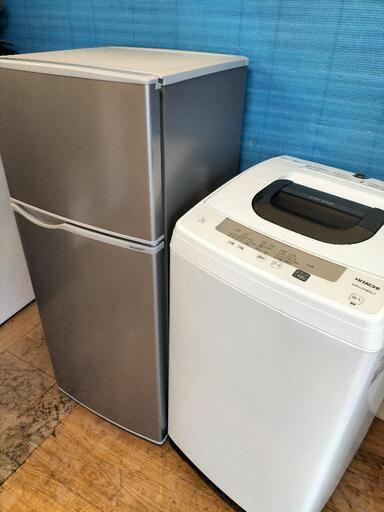 只今、商談中となっております。新生活家電お買い得セットNo㉘ シャープ SJ-H13E-S 2ドア冷凍冷蔵庫 128L 2022年製・日立 NW-50E形  全自動洗濯機  5.0K 2020年製 ２点セット！！