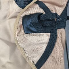 折り畳み ハイバックチェア ヘッドレスト付 キャラメル色【2脚セット】の画像