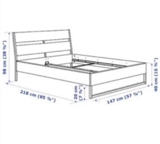 IKEA イケア　ダブルベッド　フレーム　TRYSIL 引取り限定
