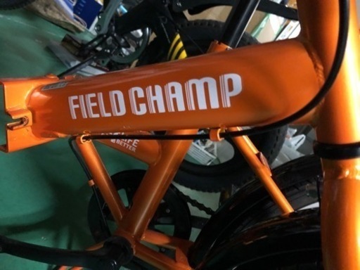 値下げします‼️【美品】おまけのカゴ付き　20インチ折畳自転車　オレンジ　防犯登録無し