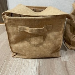 【美品】ジュートボックス 大小 2点セット ウニコ unicoの画像
