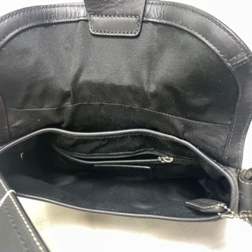 【美品】0009 COACH(コーチ) ハンドバッグ 黒系 ブラック系