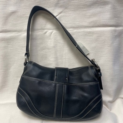 【美品】0009 COACH(コーチ) ハンドバッグ 黒系 ブラック系