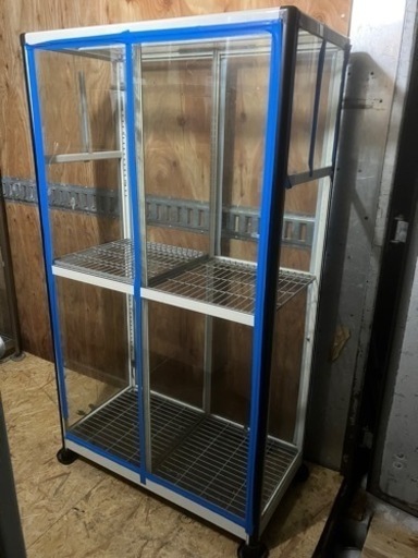 市内配送無料！ピカコーポレイション 室内用温室 ハーベスト フラワーハウス IK-150N 全面ガラス 両面ガラス引き戸 ショーケース