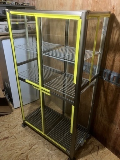 市内配送無料！ピカコーポレイション 室内用温室 フラワーハウス FHB-1508BL 全面ガラス 両面ガラス引き戸 ショーケース