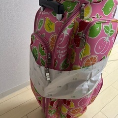未使用新品キャリー付きゴルフバックの画像