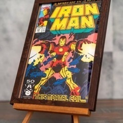 フレームドコミックス【アイアンマン（Iron Man）】マーベルコミック アメコミ 雑誌 米国限定品　額装品　アートフレーム　ポスター風の画像