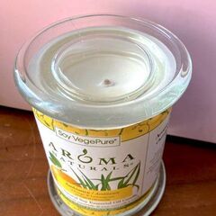 [値下げ] アロマ　ソイ（大豆）キャンドル　オレンジ & レモングラスの画像
