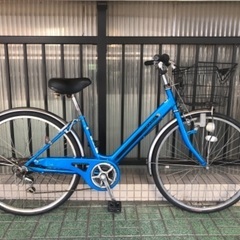 🔹シティサイクル🔹6段、LEDライト付き。前後タイヤ新品です✨