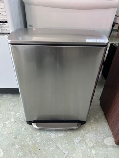 シンプルヒューマン　ステンレスダスト　46L　CW2007　リサイクルショップ宮崎屋住吉店　23.2.24 y　ｙ