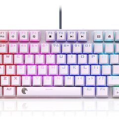 e元素ゲーミングキーボード 赤軸81キーアンチゴーストキー メカ...