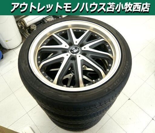 18インチ アルミ STEINER 4本セット 7J ET53 5穴 PCD 114.3 215/45R18 FireHark WideOval 中古 苫小牧西店