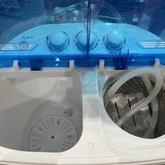 【店頭お渡し】未使用(店頭開梱）品　ポータブル2槽式洗濯機　2022年製　3.6㌔洗い　税込6380円の画像