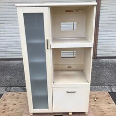 ニッセン 木製 レンジ台 食器棚 炊飯台 幅75cm×奥行42c...