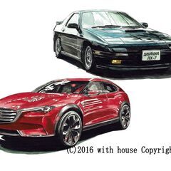 NC-311 RX-7/クロスオーバー限定版画 直筆サイン額装●作家 平右ヱ門 NC-1367スカイラインGTR/RS限定版画サイン有額装済作家平右ヱ門