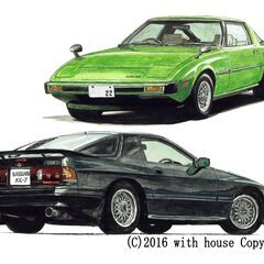 NC-314 サバンナRX-7限定版画 直筆サイン額装●作家 平右ヱ門 NC-314 マツダサバンナRX-7 限定版画 直筆サイン有 額装済 作家 平右