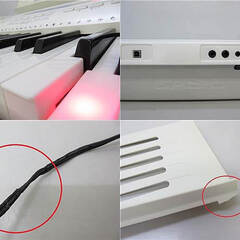 ss4498　カシオ　電子キーボード　LK-208　ホワイト　61鍵　鍵盤楽器　CASIO　光ナビゲーション　大型液晶画面　白　SDカード対応　レッスン機能付き　録音　パソコンとつなげるの画像