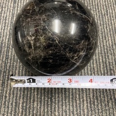 魔除け　開眼 金運　黒水晶丸玉　　パワーストーン