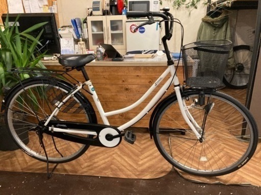 【前後タイヤ・チューブ新品！】26インチ自転車　ホワイト