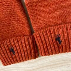 ✨🔔期間限定🔥ジモティー特別価格🔔✨ラルフローレンPOLO ウール オレンジ 手袋の画像