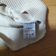 白いニット　Mサイズの画像