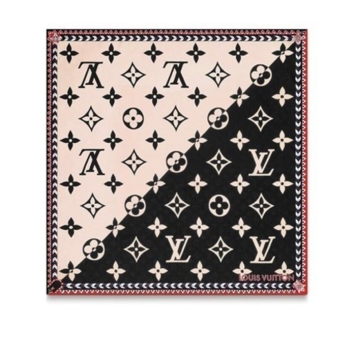 ルイヴィトン LOUIS VUITTON バイカラー·ショール・マフラー・ストール  LVクラフティ 品番M76487 美品　定価11万　正規品 ルイヴィトン LOUIS VUITTON バイカラー·ショール・マフラー・ストール